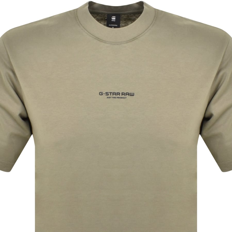 G Star Raw Boxy Logo T Shirt Green